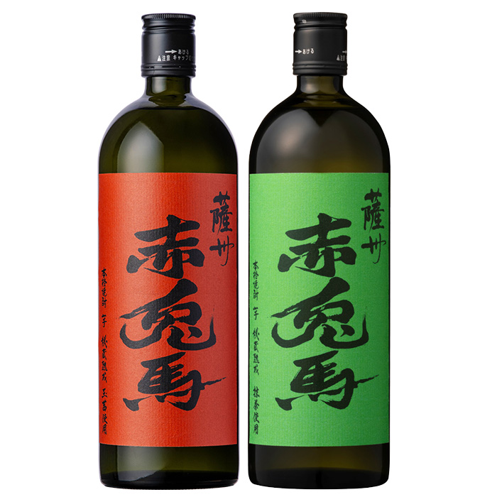 ＜2026年お中元ギフト＞鹿児島本格芋焼酎！「赤兎馬抹茶」「赤兎馬玉茜」(720ml×2本) 鹿児島 鹿児島特産 酒 お酒 アルコール 焼酎 いも焼酎 芋焼酎 赤兎馬 せきとば 抹茶 玉茜 お湯割り 水割り 炭酸割り ロック 晩酌 常温 常温配送 数量限定 【夢酒店】【00-026-28-R8OC】