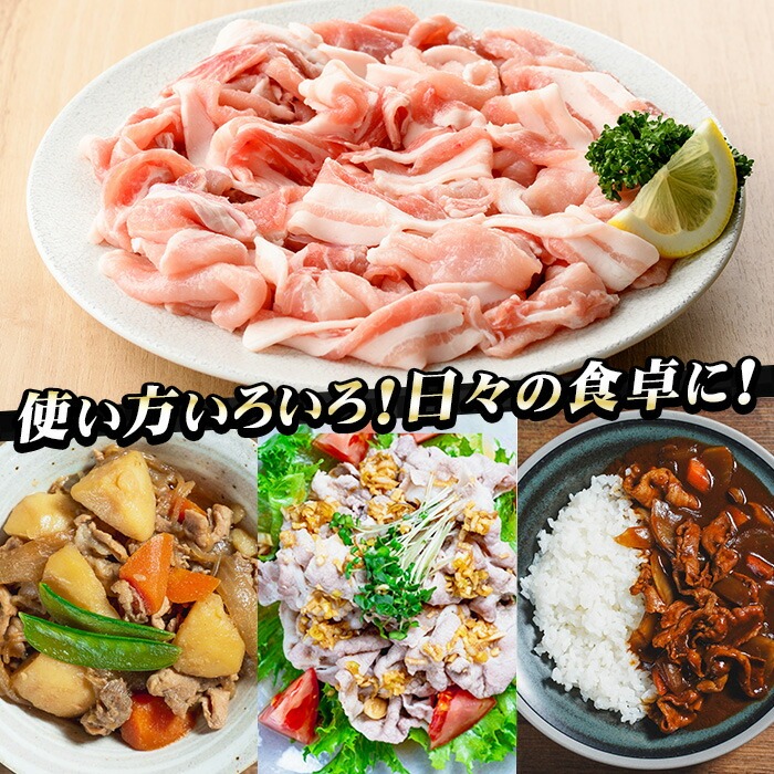 鹿児島県産豚こまぎれ＜真空パック＞ (250g×10P・計2.5kg) 豚 豚肉 肉 鹿児島 白豚 切り落とし 小間切れ こま切れ こまぎれ 炒め物 カレー 詰合せ 詰め合わせ 小分け 冷凍 真空 真空包装【西日本ベストパッカー】【00-110-18】