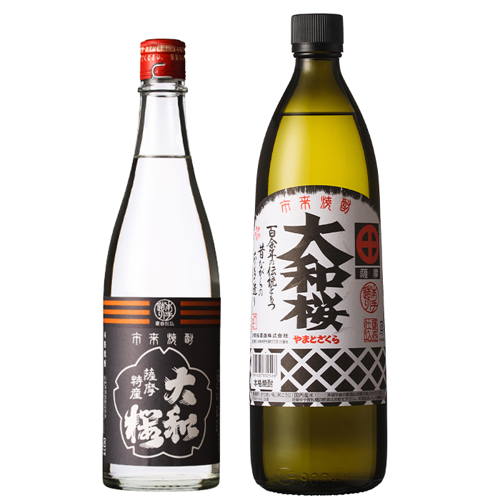 大和桜(900ml×1本)・ヤマトザクラヒカリ(720ml×1本)鹿児島焼酎2種飲み比べセット！鹿児島 鹿児島特産 酒 焼酎 芋焼酎 飲み比べ セット【林酒店】【00-023-07】