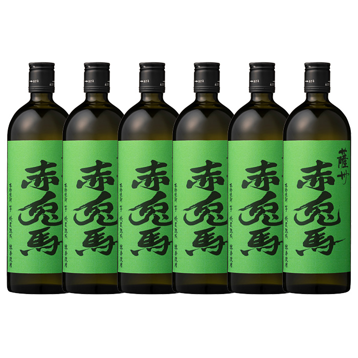 本格芋焼酎！赤兎馬抹茶使用 (720ml×6本) 鹿児島 鹿児島特産 酒 焼酎 芋焼酎 濱田酒造 抹茶 緑茶 お湯割り ロック 水割り 炭酸割り 常温【林酒店】【00-023-77】