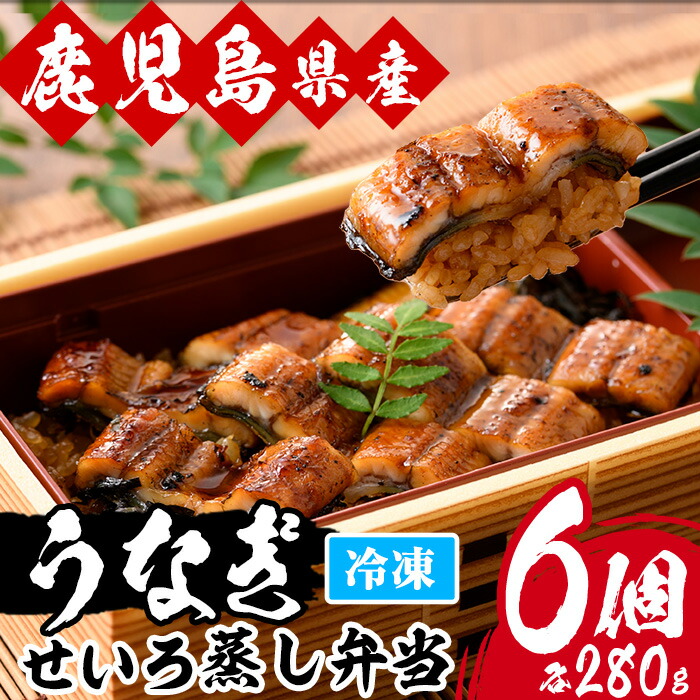 国産うなぎ(鹿児島県産うなぎ)せいろ蒸し弁当(280g×6個) 国産 国産魚 九州産 鹿児島県産 魚 魚介 鰻 うなぎ ウナギ 蒲焼 蒲焼き 惣菜 冷凍 弁当 プレゼント 贈答 品 丑の日【南竹鰻加工】【00-025-10】