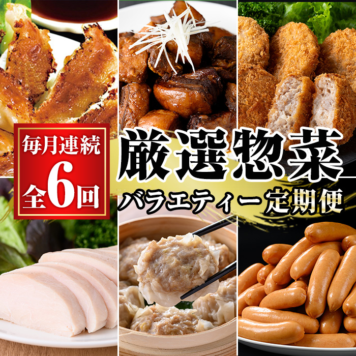 ＼新登場／＜定期便・全6回(毎月)＞鹿児島協同食品バラエティー定期便 国産 鹿児島 豚肉 加工品 惣菜 おかず 弁当 定期便 バラエティ 角煮 メンチカツ 餃子 サラダチキン ウインナー 焼売 時短 手軽 簡単 冷凍 常温【鹿児島協同食品】【00-008-33-TK】