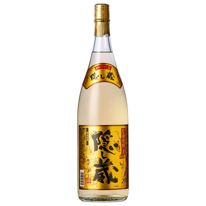 本格麦焼酎！隠し蔵 (1800ml×1本＋おつまみ付) 鹿児島 鹿児島特産 酒 焼酎 麦焼酎 貯蔵 白麹 麦 大麦 飲み比べ 炭酸割り ハイボール 常温 おつまみ付き【林酒店】【00-023-78】