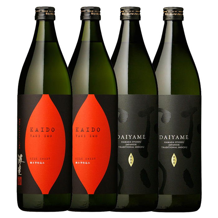 鹿児島本格芋焼酎「海童 焼き芋」「だいやめ(DAIYAME)」(合計4本・900ml×各2本) 飲み比べセット！国産 九州産 鹿児島 酒 焼酎 芋焼酎 ライチ お湯割り 人気 飲み比べ セット【吉村酒店】【00-003-16】