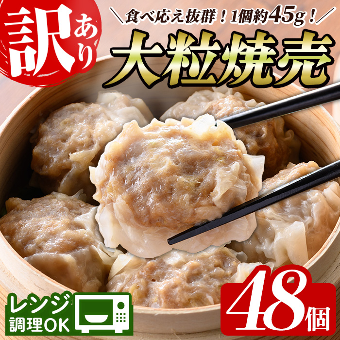 《訳あり・業務用》鹿児島県産豚肉使用！焼売セット (計48個・24個×2P) 国産 九州産 鹿児島 豚 肉 ブタ シュウマイ しゅうまい シューマイ 中華 大粒 冷凍 レンジ 惣菜 時短 冷凍 食卓 夕食 弁当 おかず【鹿児島協同食品】【01-008-15】