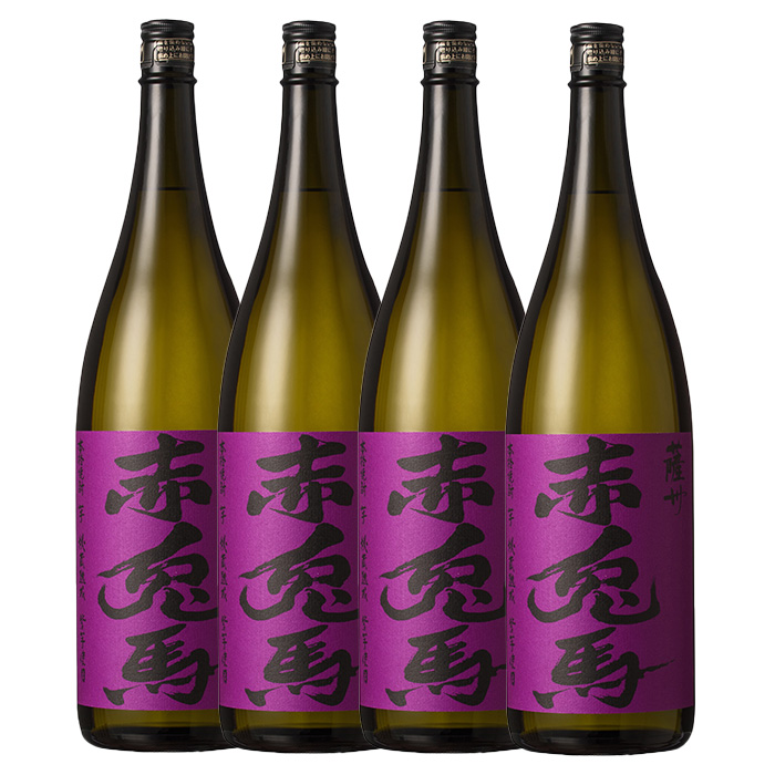 ＜定期便・全3回(毎月)＞紫の赤兎馬(1.8L×4本×3回) 鹿児島 鹿児島特産 酒 焼酎 芋焼酎 セット 人気 定期便【林酒店】【00-023-69-TK】
