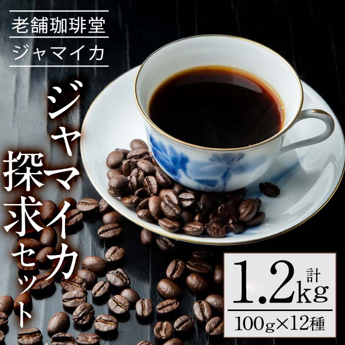 ジャマイカ探究セット(12種・計1.2g) コーヒー 珈琲 コーヒー豆 珈琲豆 キリマンジャロ ブラジル ガテマラ モカ コロンビア 飲み比べ ストレート ブレンド セット【珈琲堂ジャマイカ】【00-042-03】