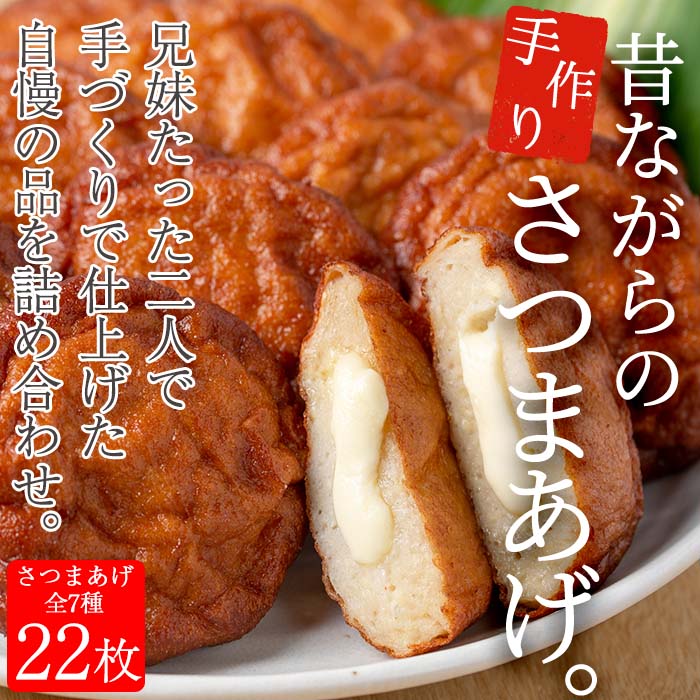 寺田屋手作り白身のさつま揚げクリームチーズ入りミックスセット(計22枚)おかずに！おやつやおつまみに！【寺田屋】【00-031-09】