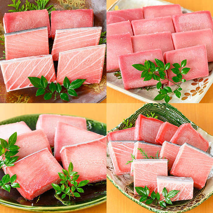 ＜定期便・全4回(毎月)＞厳選天然まぐろ食べ比べセット！大トロ・中トロ・赤身(総量3.2kg)まぐろ 鮪 刺身 海鮮丼 海鮮 魚介 さかな 頒布会【海鮮まぐろ家】【00-041-16-TK】