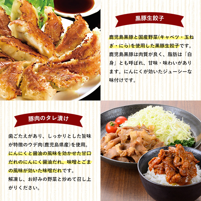 惣菜セット4 (5種) 惣菜 お惣菜 おかず お弁当 おつまみ 肉 豚肉 鶏肉 ナゲット チキンナゲット 焼売 餃子 生餃子 味付け肉 タレ漬け 簡単 時短 便利 セット 冷凍 冷凍総菜 【鹿児島協同食品】【01-008-38】